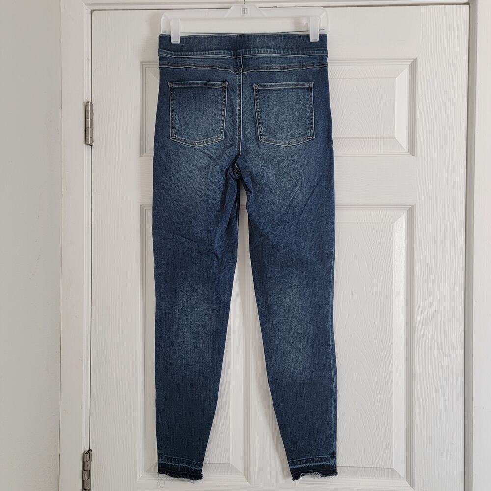 Spanx Stretch Skinny Jean Tummy Control Pannel Distressed Raw Hem Women's Medium - Picture 6 of 6